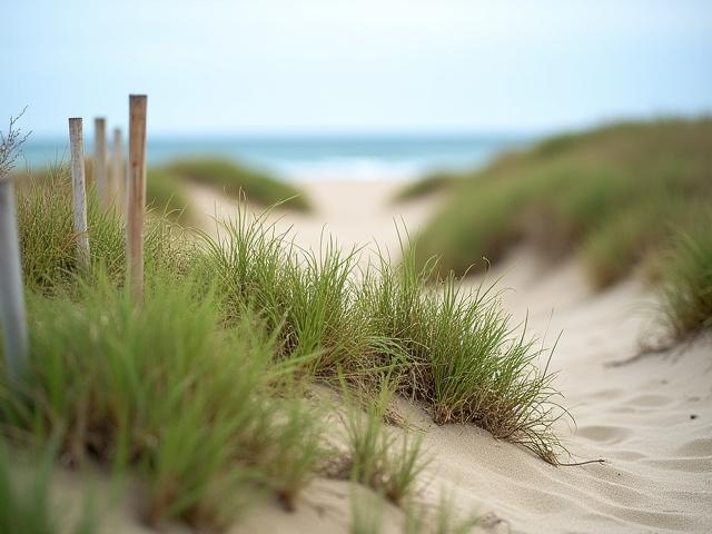 Técnicas de estabilização de dunas com vegetação nativa.